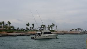 Exiting Cap Cana Marina in the morning.